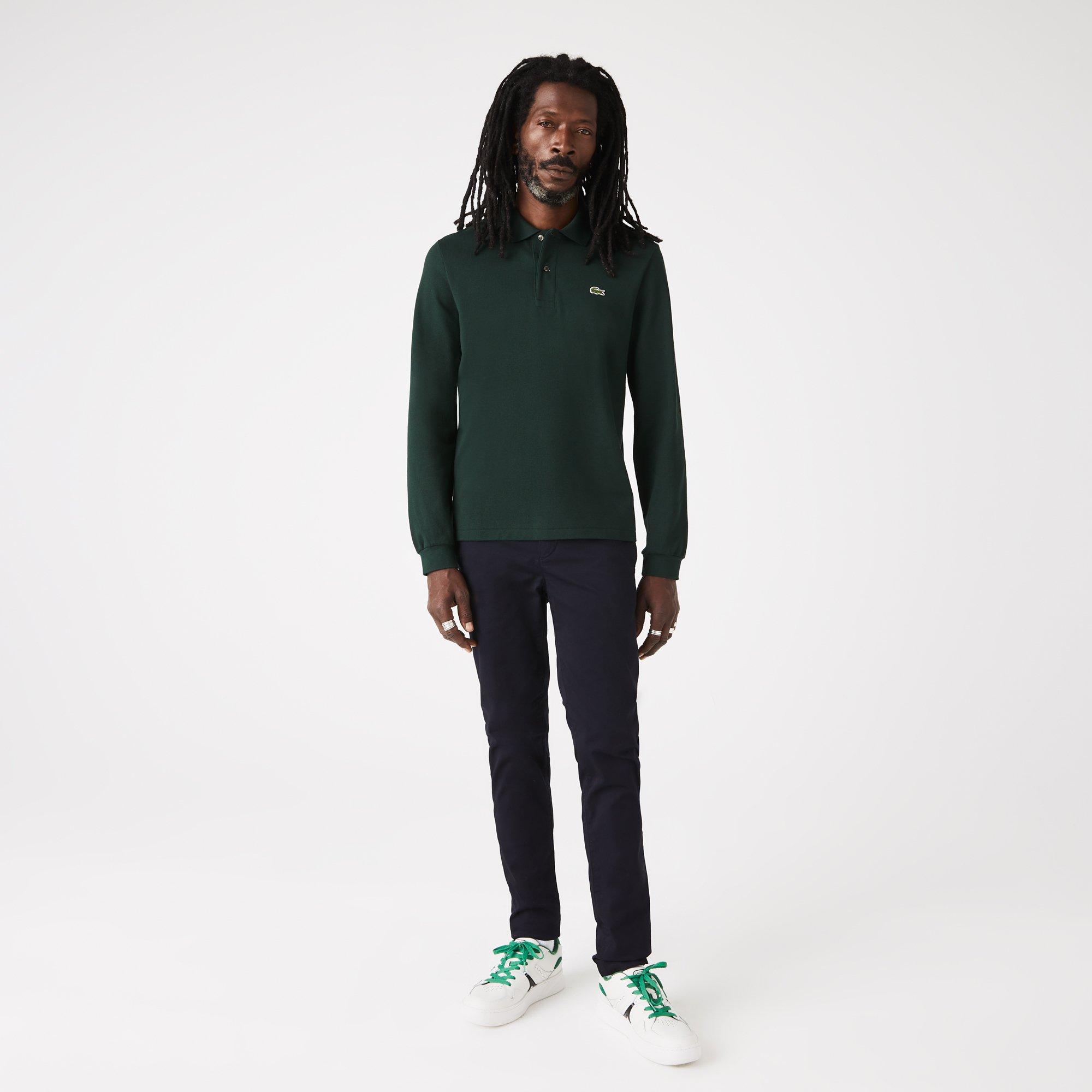 Lacoste Long Sleeve Embroidered Polo Shirt