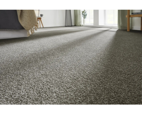 Velours tapijt Ines bruin 400 cm breed (per meter verkocht)