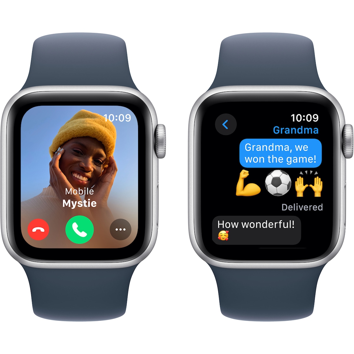 Apple Watch SE 2nd Gen 40mm GPS (Silver Alu/Storm blue sport band S/M)