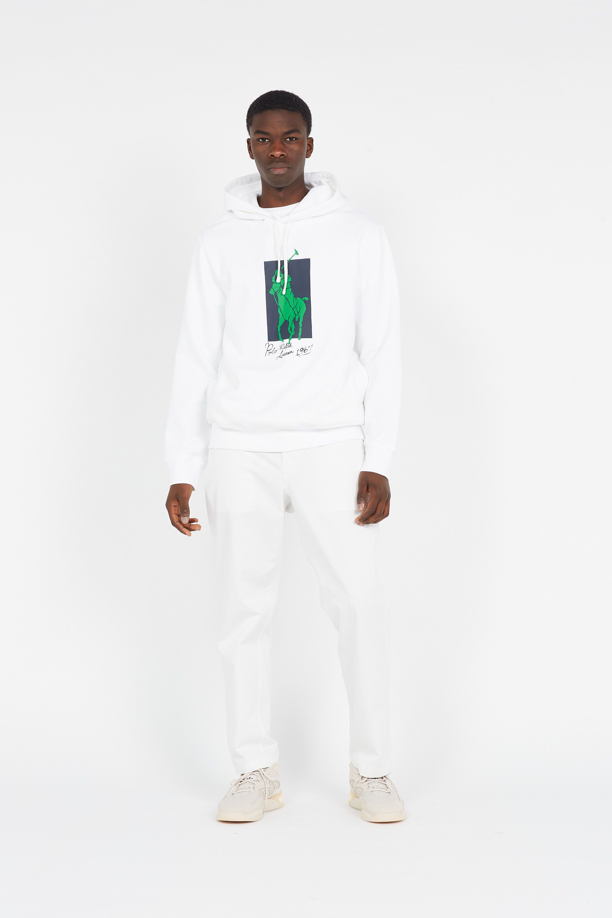 POLO RALPH LAUREN Hoodie  LSPOHOODM4-LONG SLEEVE-SWEATSHIRT Blanc