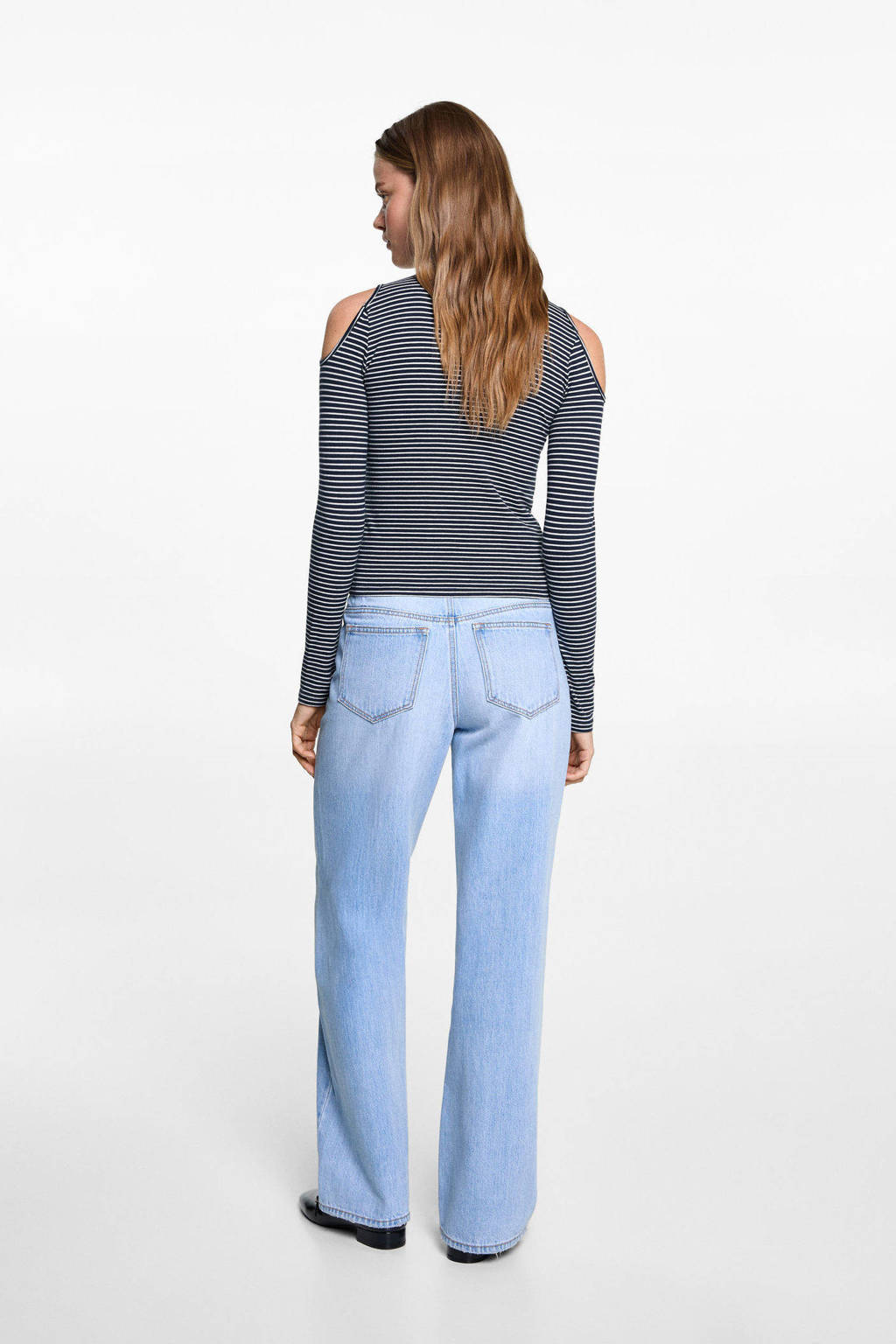 MANGO TEEN top met col donkerblauw