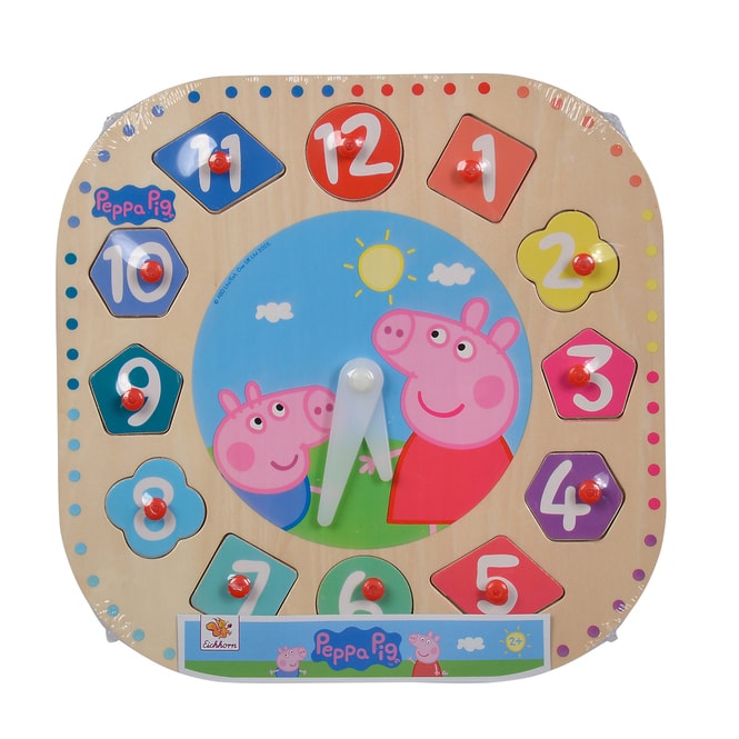 Peppa Wutz - Holzlernuhr - 12 Teile