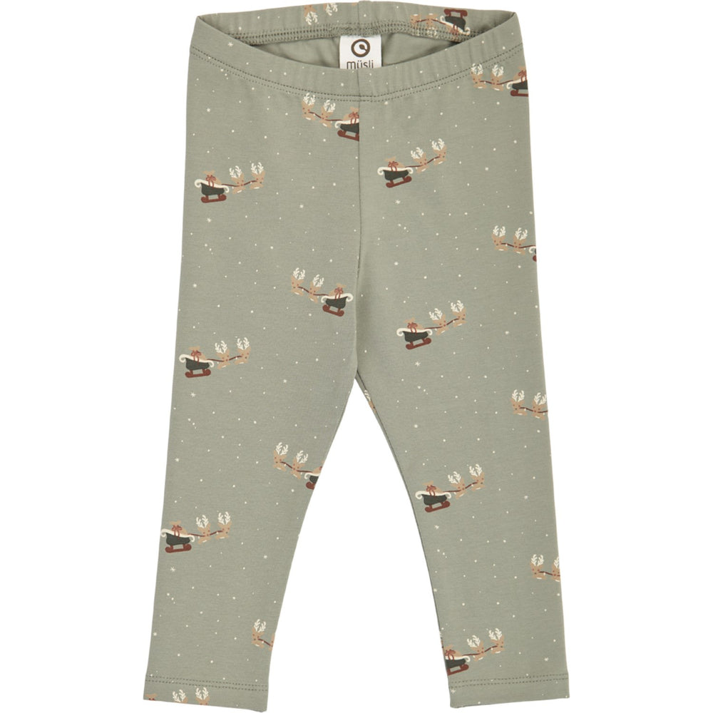 Køb Müsli Shadow/ Deep Green/ Balsam Cream Christmas Leggings Baby