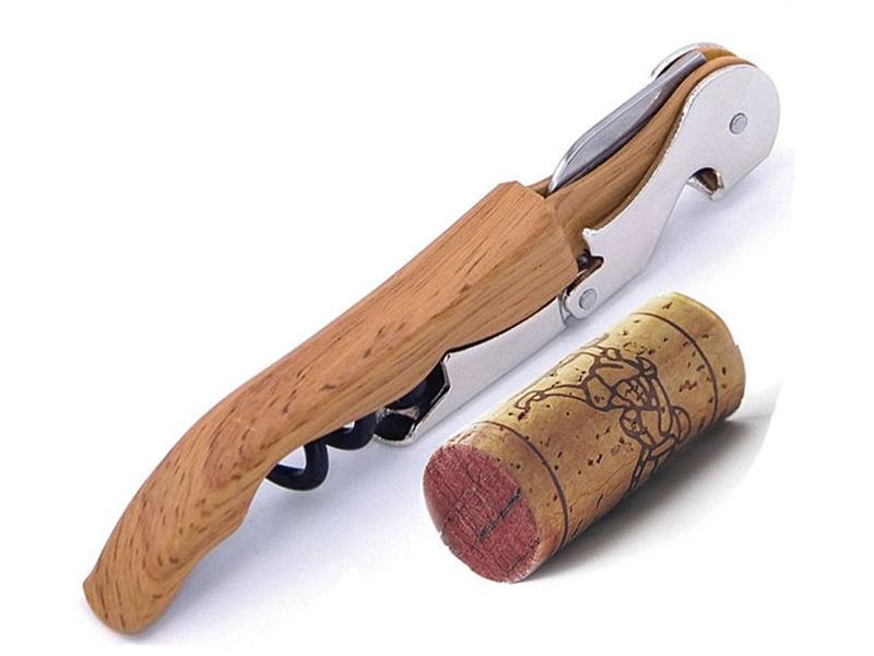 Pulltex Korkenzieher Wood Braun Zapfenzieher mit Holz Effekt