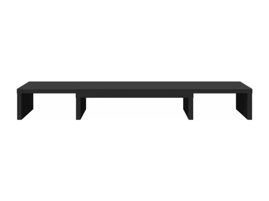 Support de moniteur élévateur réglable noir bois d'ingénierie