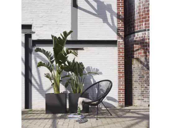 Jardinière Urban Smooth Carrée 40 x 40 x 40 cm Noir KBL903