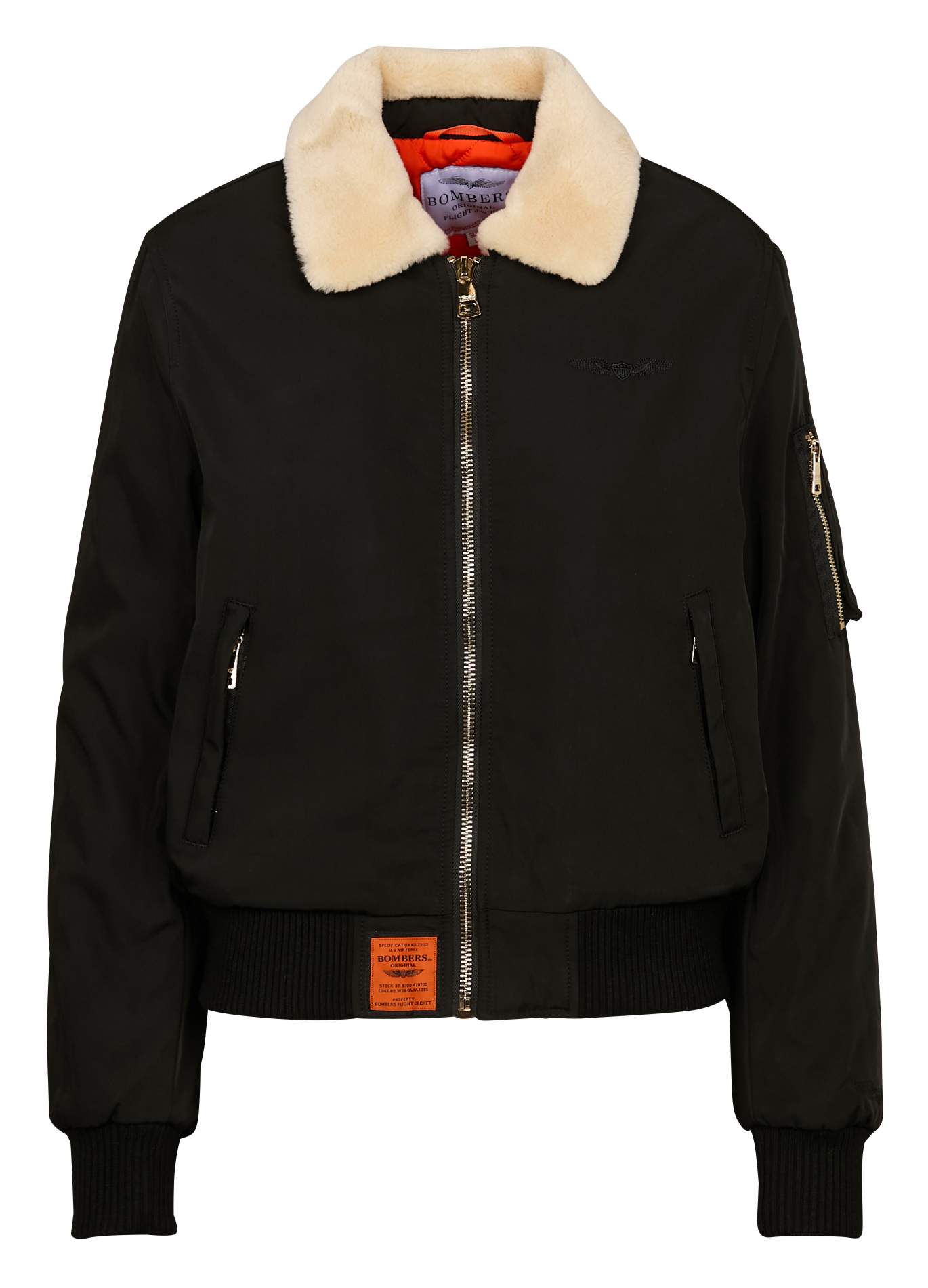 Bomber col classique droit | Noir