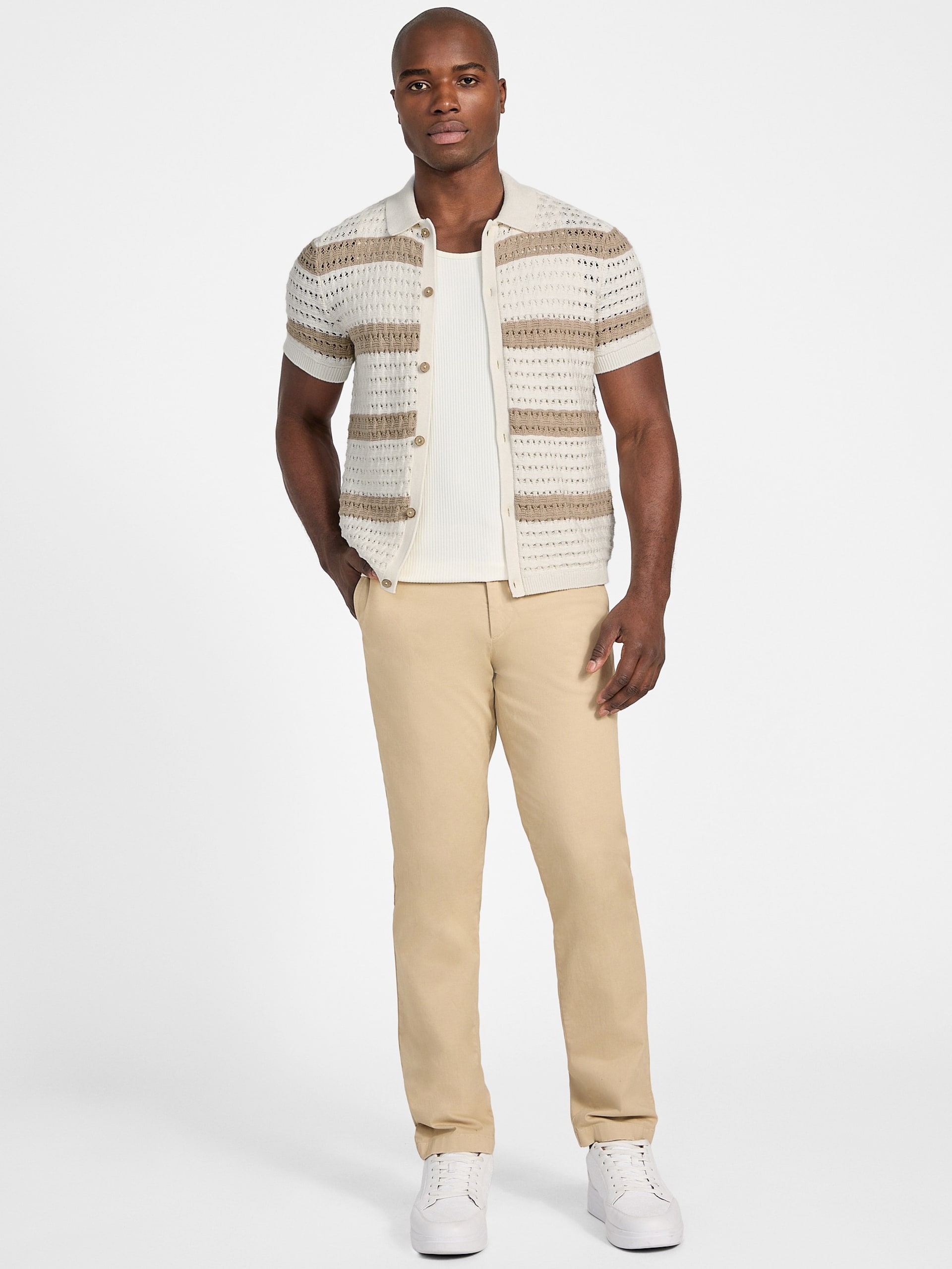Camisa de crochê listrada Eco Joshua