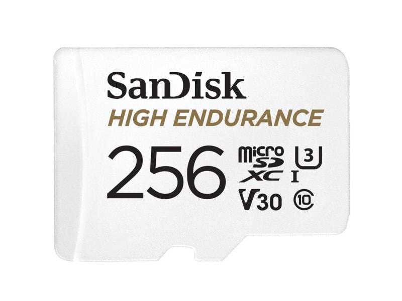 SanDisk microSDXC-Karte High Endurance UHS-I 256 GB SD-Karte, UHS-I Class 10 V30 U3, 256 GB