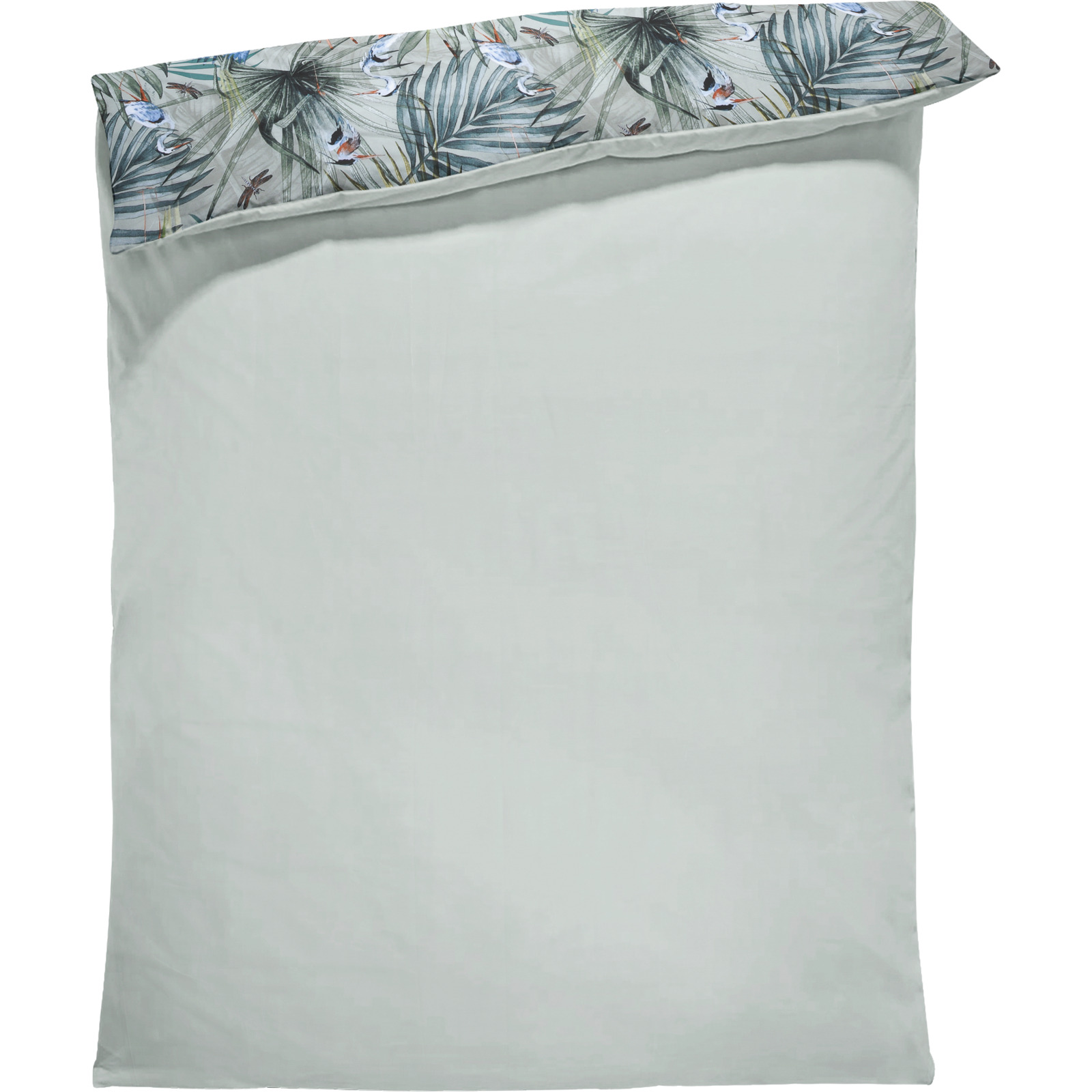 Bettwäsche Satin Palma grau 50x70 Kissenbezug