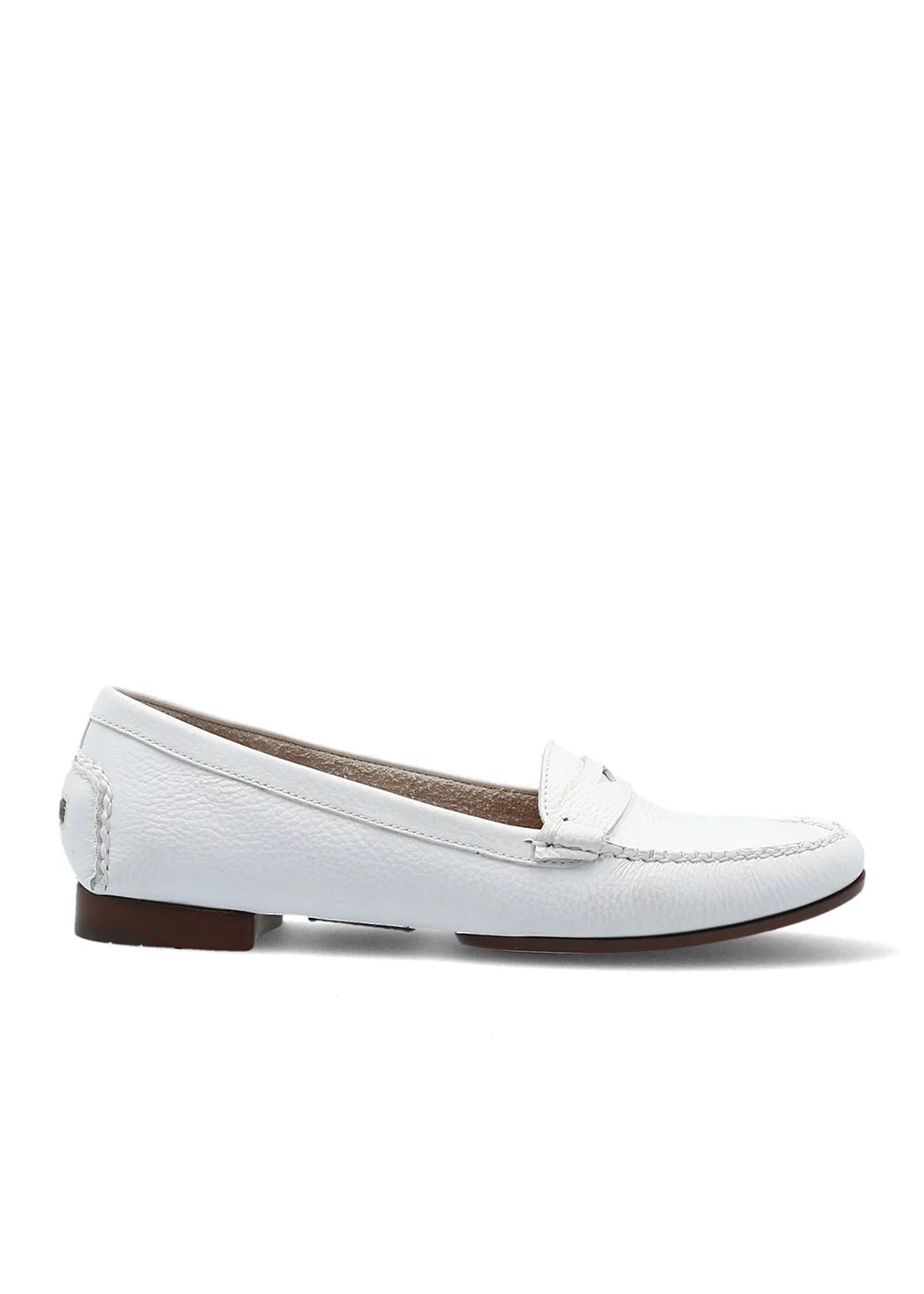 MOCASSIN W PENNY MOC CUIR BLANC