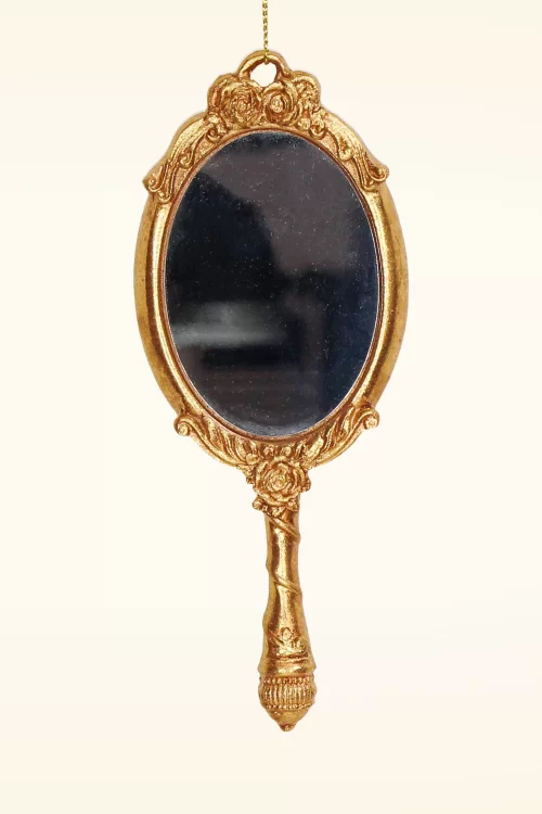 HD Collection Hand Mirror kerst ornament in goud