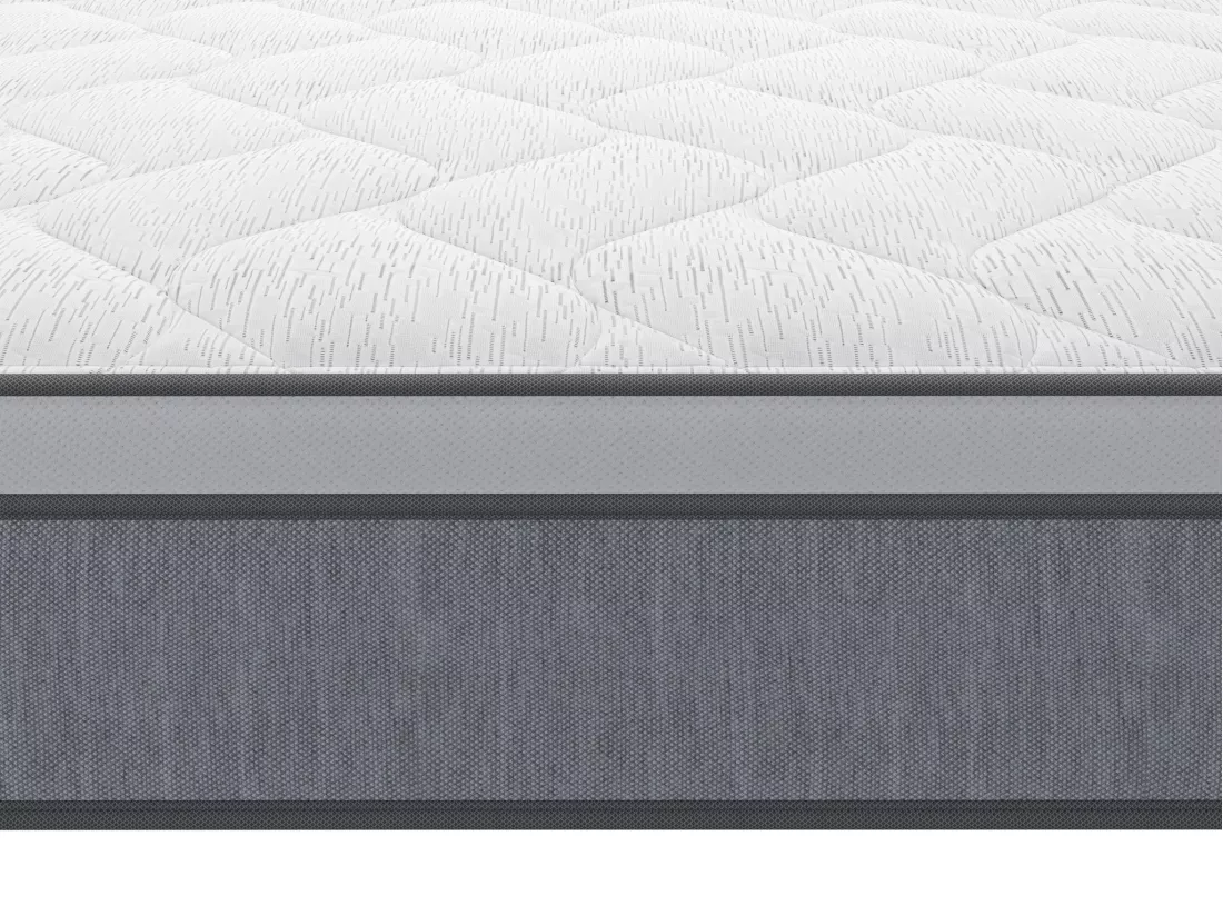 Ensemble 90 x 190 cm sommier coffre naturel clair + matelas ressorts ensachés ép.22cm - SERENITE de YSMÉE