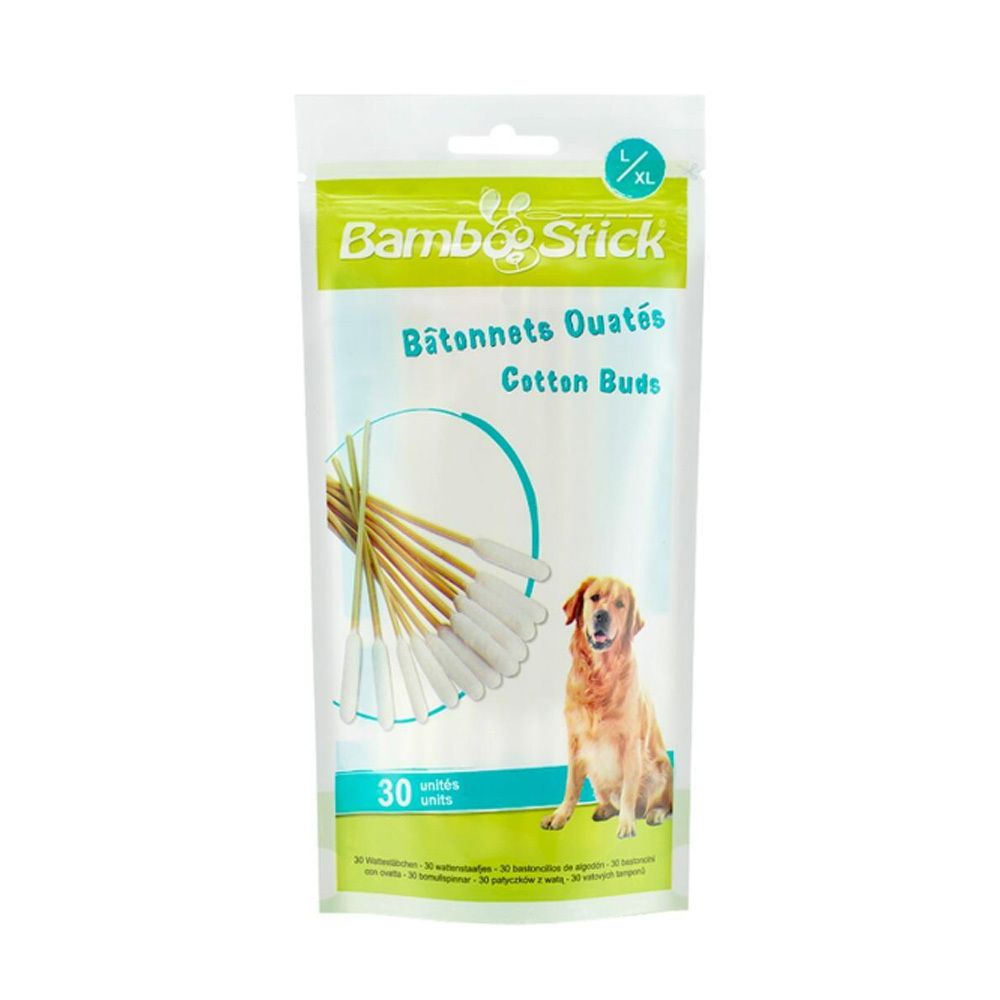 BAMBOOSTICK L/XL Watte-Ohrreiniger für Hunde