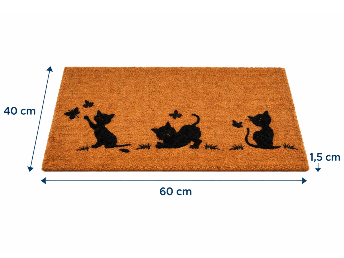 HEM katten kokos deurmat - 60 x 40 cm