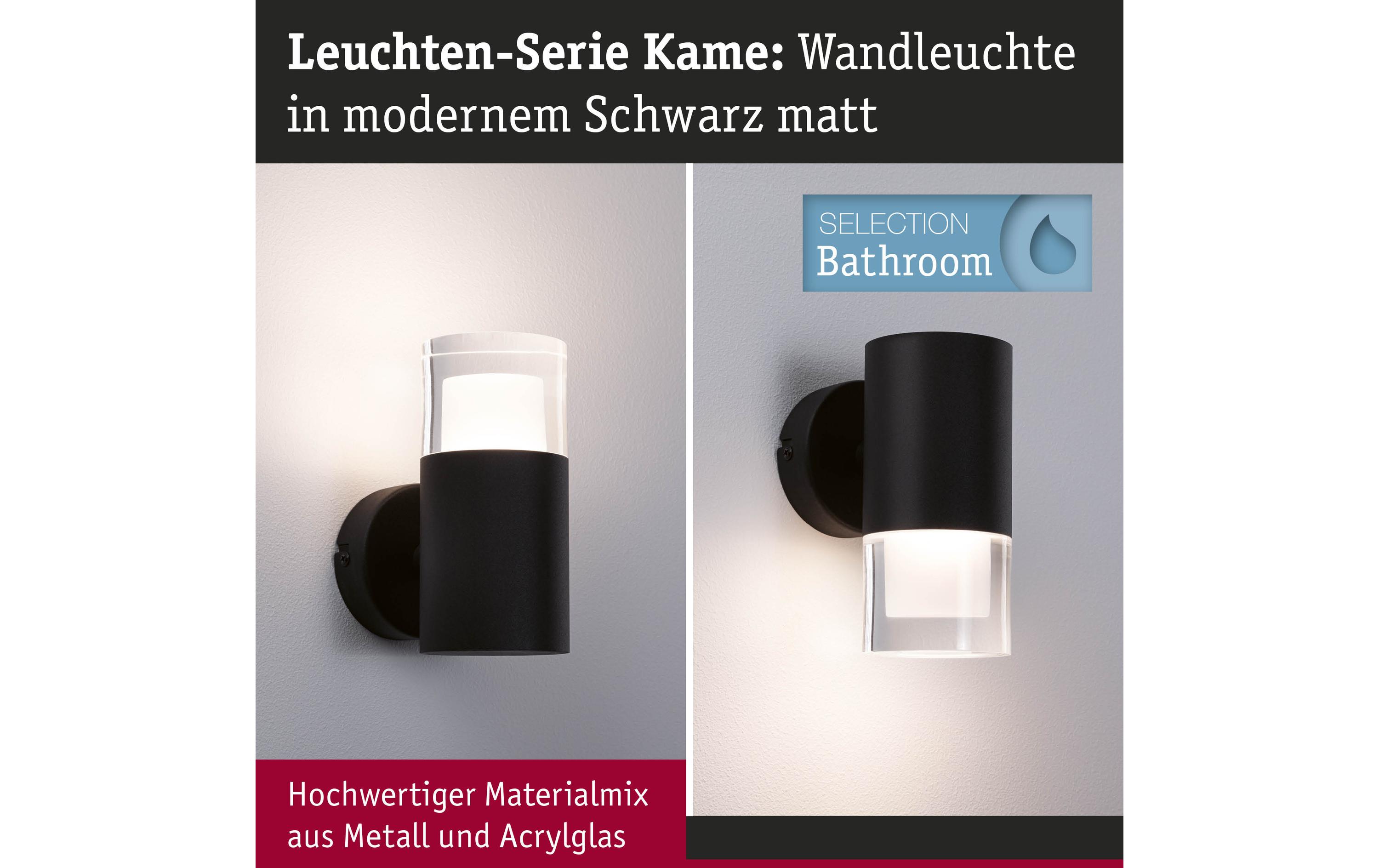 Badezimmerleuchte Wand-/Deckenleuchte Kame 5WElegante Wand-/Deckenleuchte
