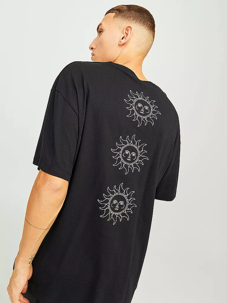 JACK & JONES T-Shirt JJMYSTIC schwarz