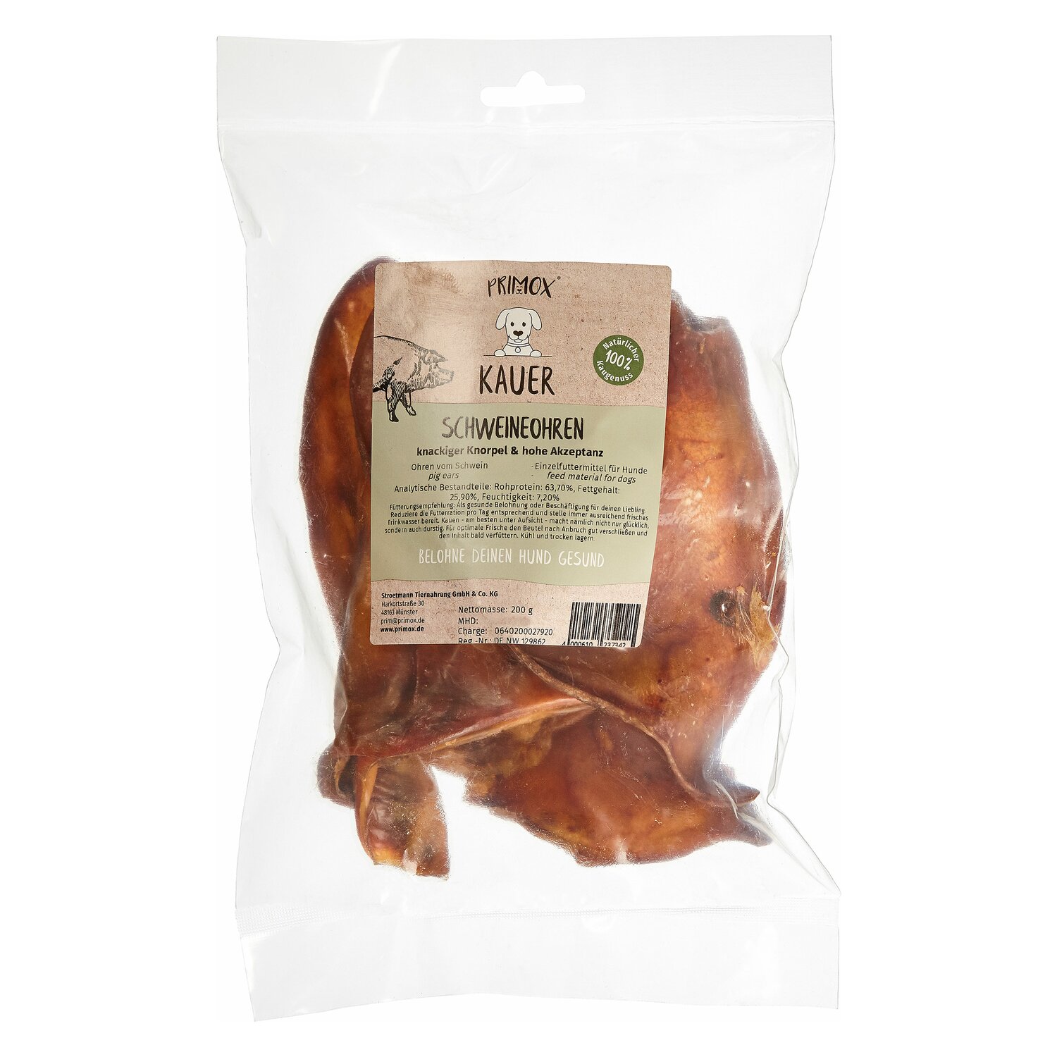 PRIMOX Schweineohren - 200g