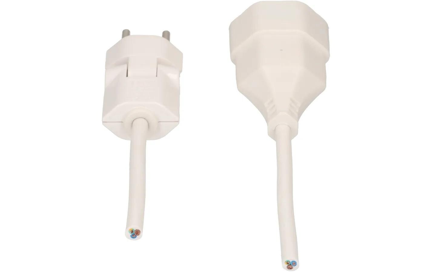 Verlängerungskabel 0.5 m T13 - T12 Clip-Clap, WeissTD-Verlängerung 0.5 m mit Clip-Clap-Stecker