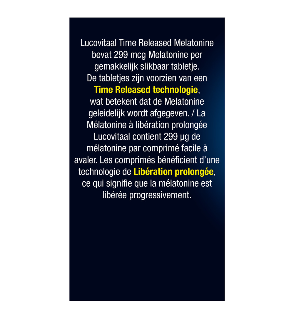 Lucovitaal Melatonine Puur 299mcg Time Released (200 tabletten)