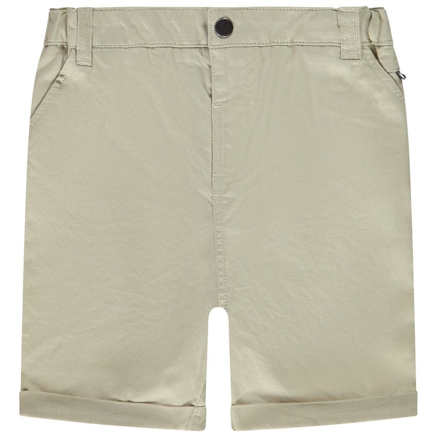 Bermuda coupe chino uni en coton armuré pour bébé garçon - Ecru