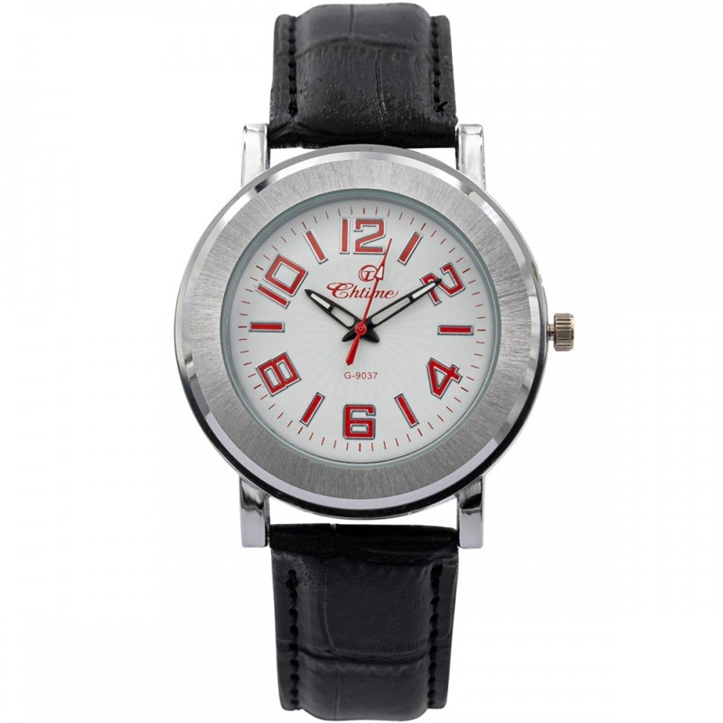 Montre Homme CHTIME bracelet Cuir Noir