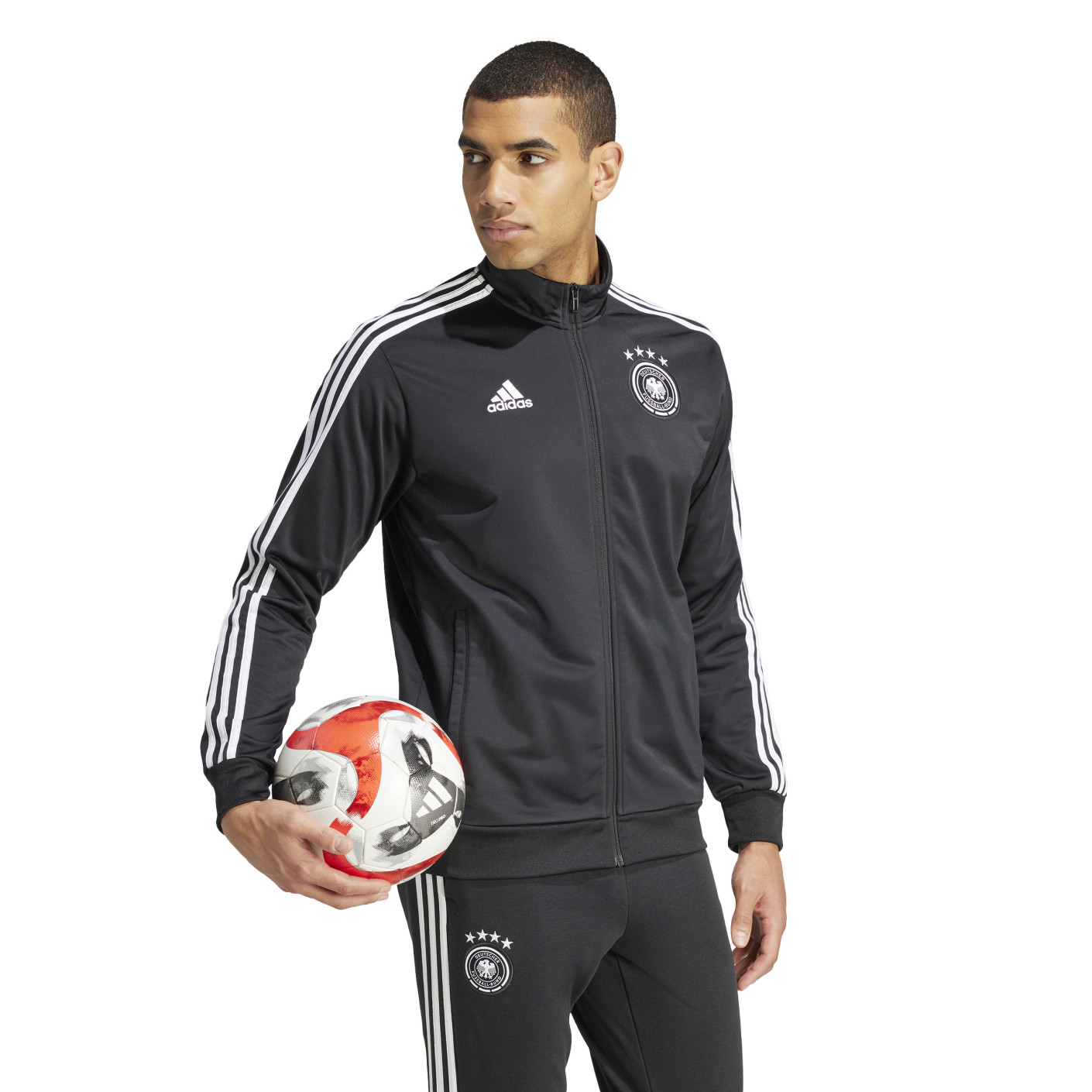Adidas Duitsland DNA Trainingsjack 2024-2026 Zwart Wit