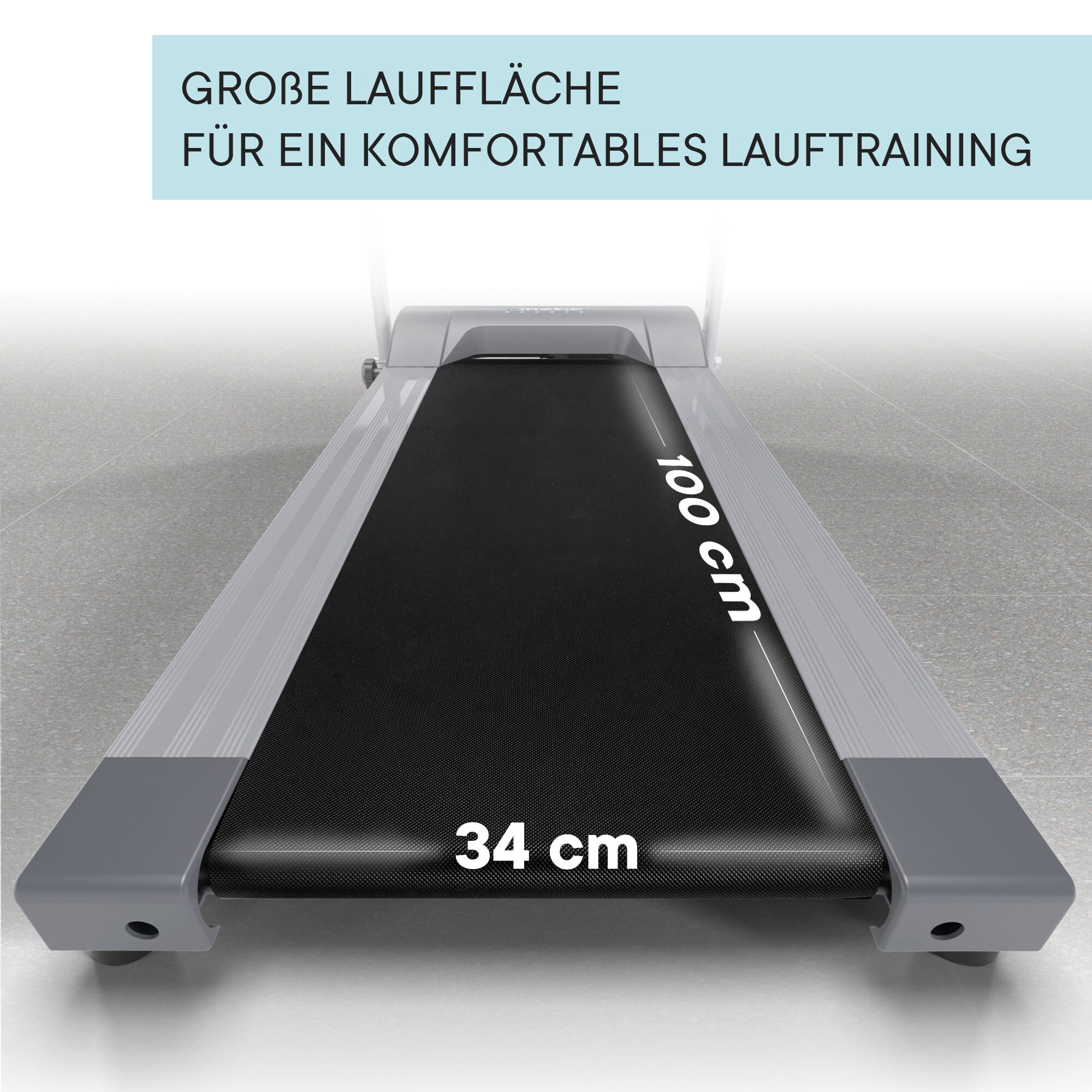 KINETIC SPORTS Laufband klappbar KST1600 mit 600 Watt Elektromotor, Trainingscomputer, Geh- und Lauftraining, stufenlos einstellbar bis 10 km/h, kompakt verstaubar