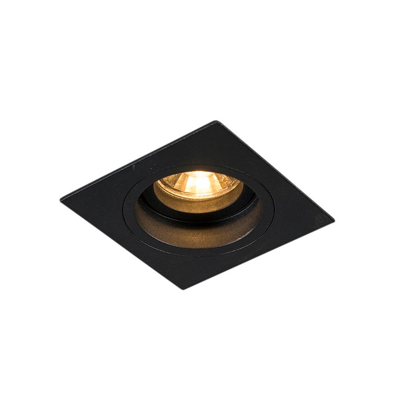 Moderne inbouwspot, zwart, 9,3 cm, draai- en kantelbaar - Chuck
