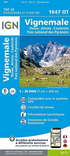 IGN - TOP 25 1647OT VIGNEMALE OSSAU ARRENS 1 25 000