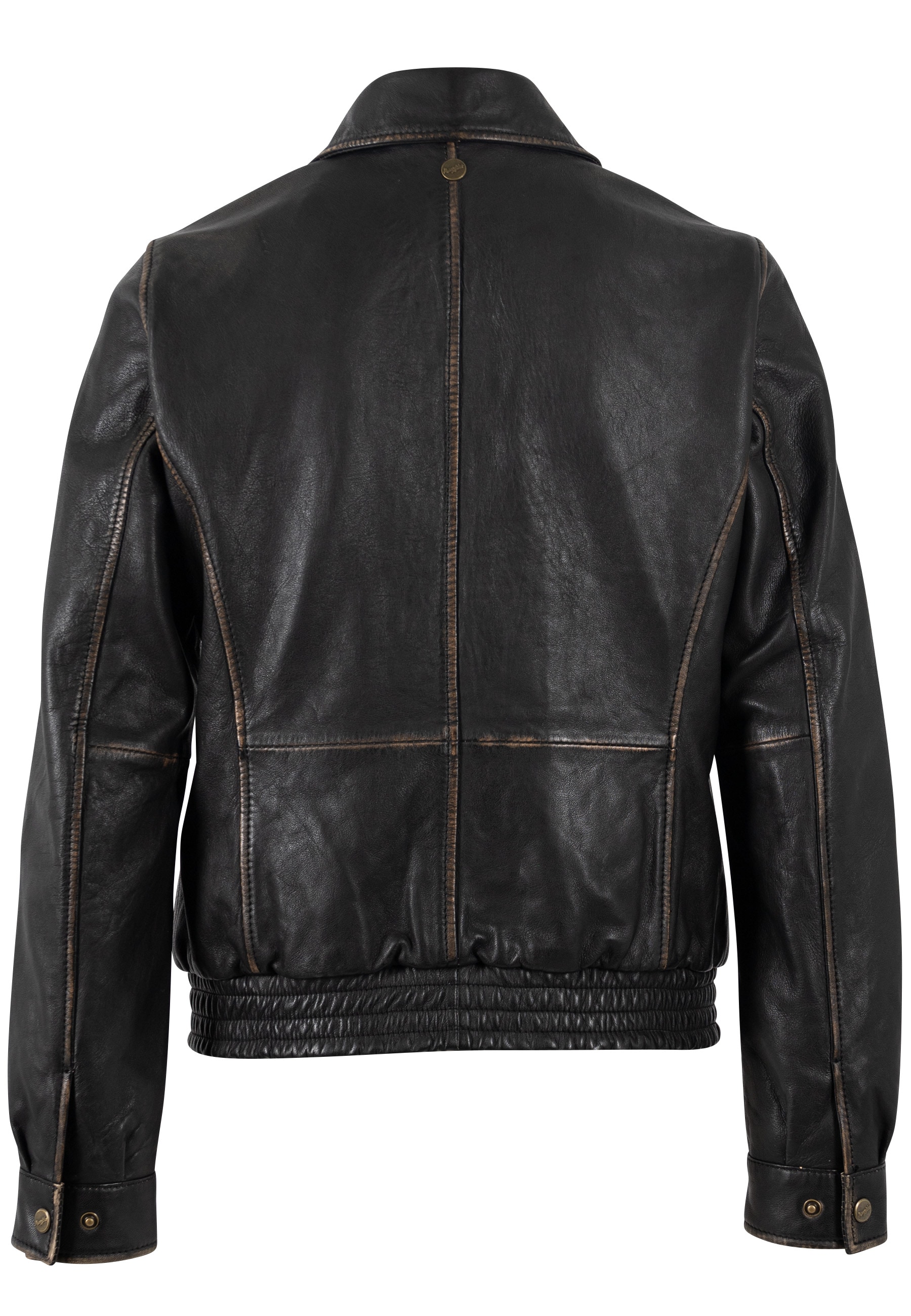 Mauritius Lederjacke »MWBjanka« mit elastischem Bund, Leo-Innenfutter