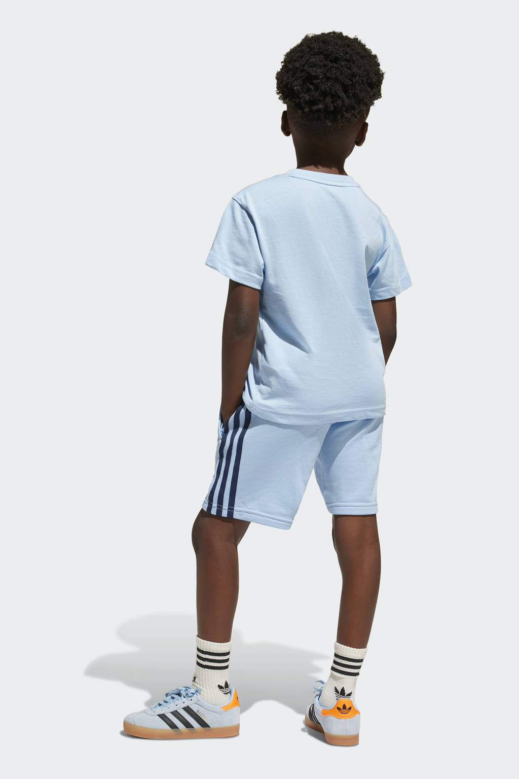 adidas T-shirt + short lichtblauw