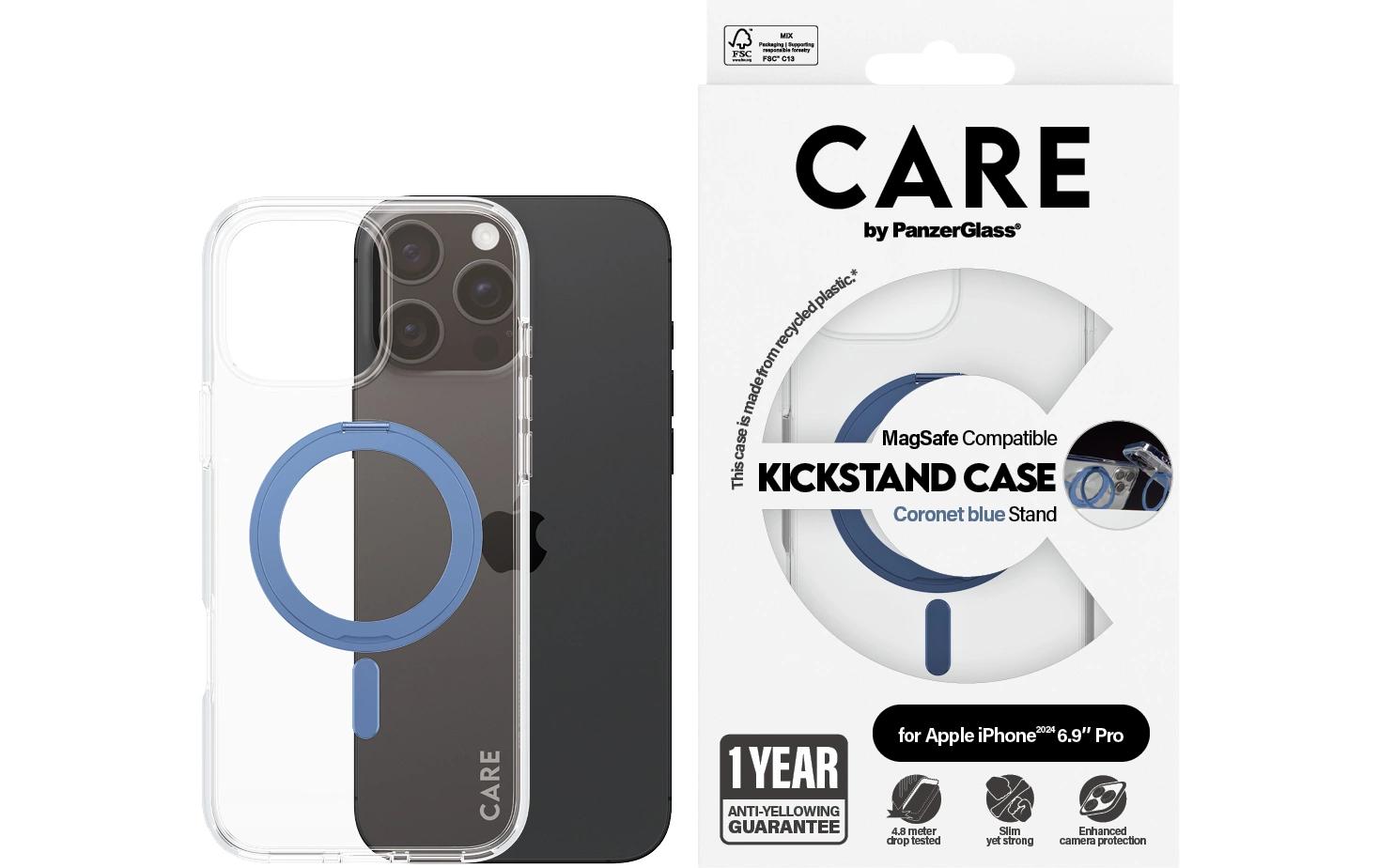 Back Cover Feature Kickstand iPhone 16 Pro Max BlauSchutzhülle für das Apple iPhone 16 Pro Max