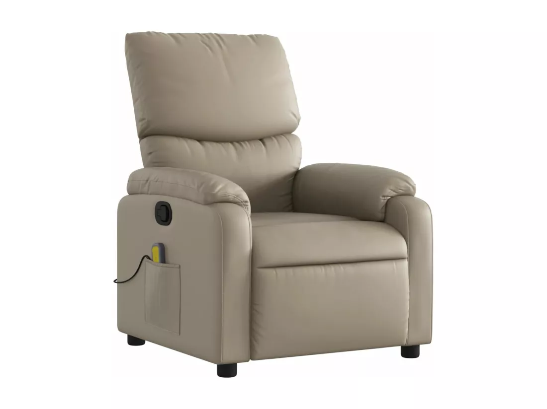 Fauteuil massant inclinable Cappuccino Similicuir