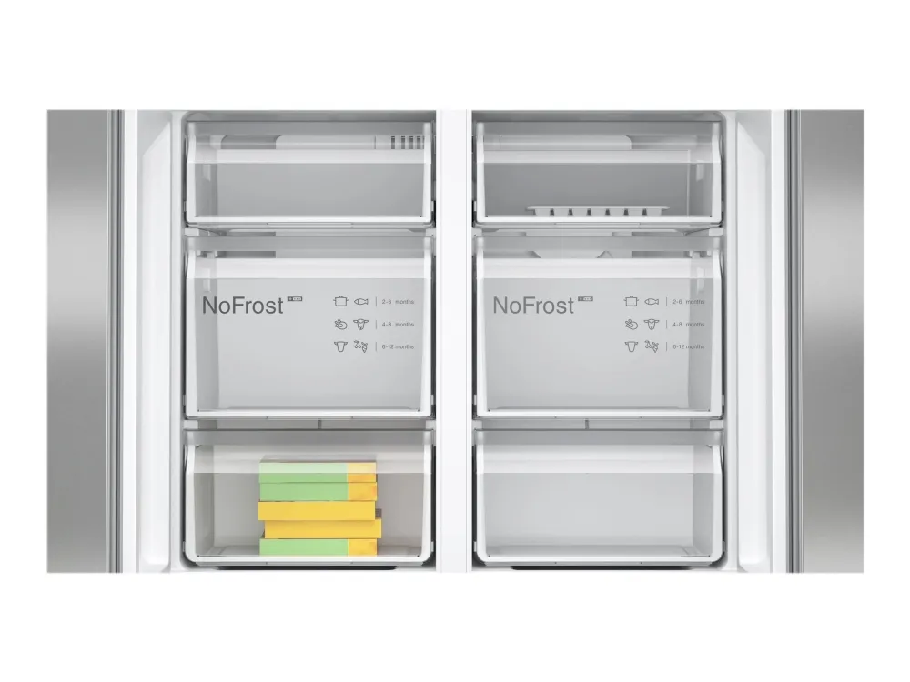 Bosch Serie | 4 KFN96VPEA - Køleskab/fryser - side-by-side - bredde: 91 cm - dybde: 73.1 cm - højde: 183 cm - 605 liter - Klasse E