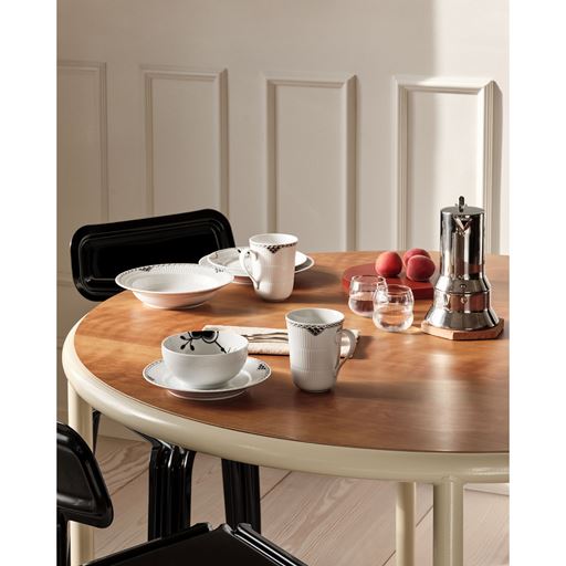 Royal Copenhagen Sort Riflet Blonde Dyb Tallerken, Ø21 cm
