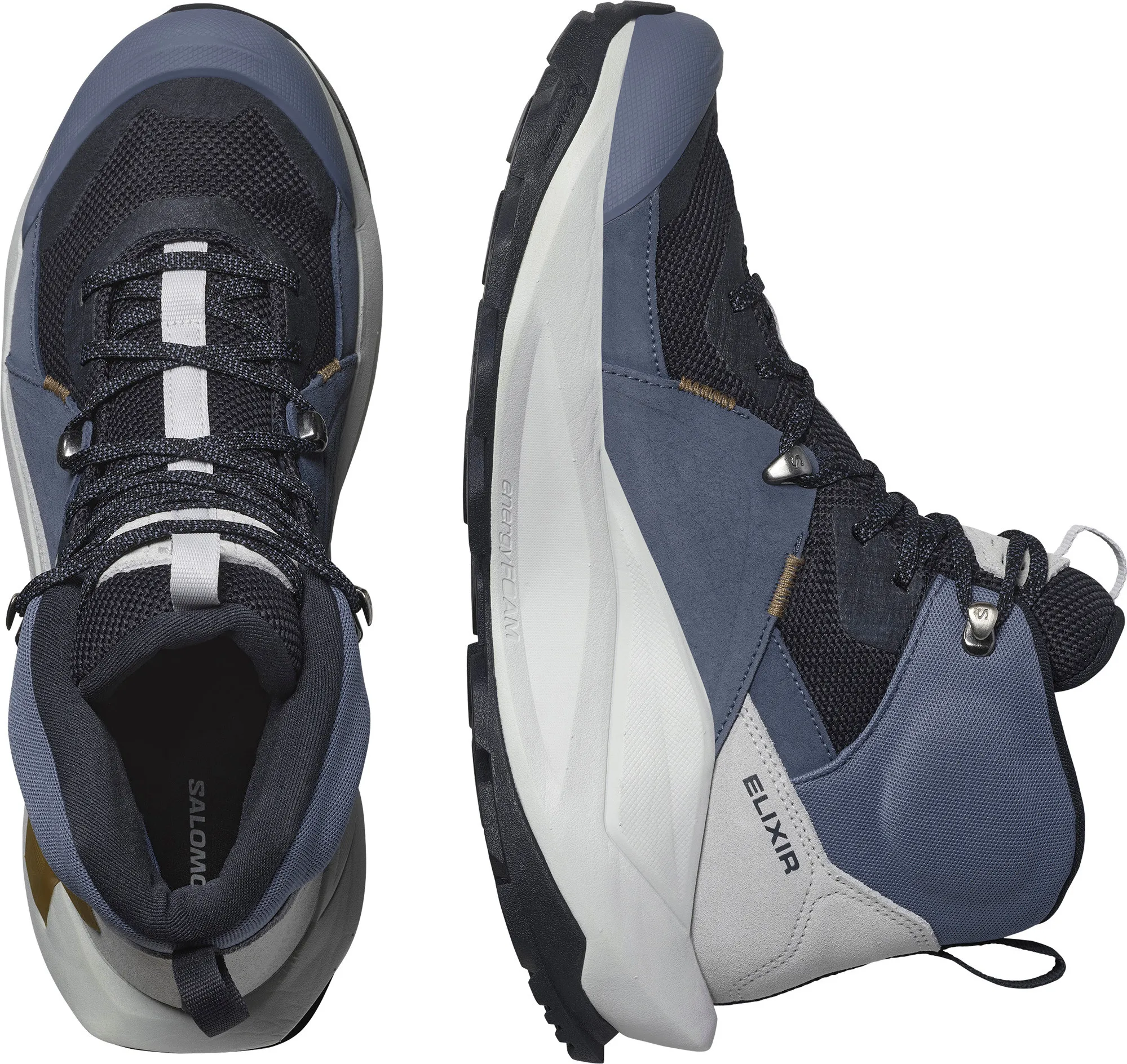 Salomon Men's Elixir Mid GORE-TEX Dark Navy/Grisaille/Gray Violet 100