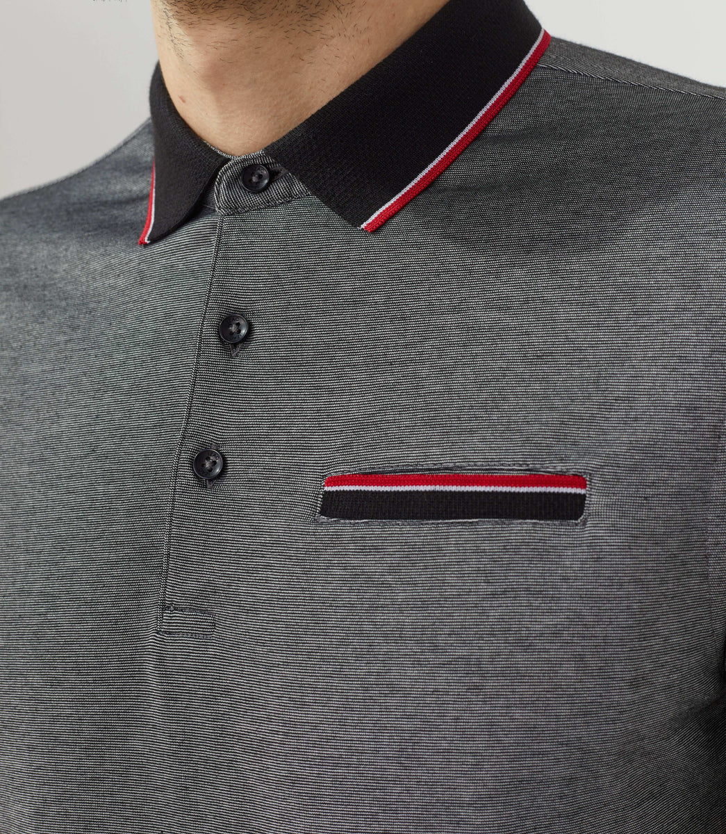 Polo jersey noir 