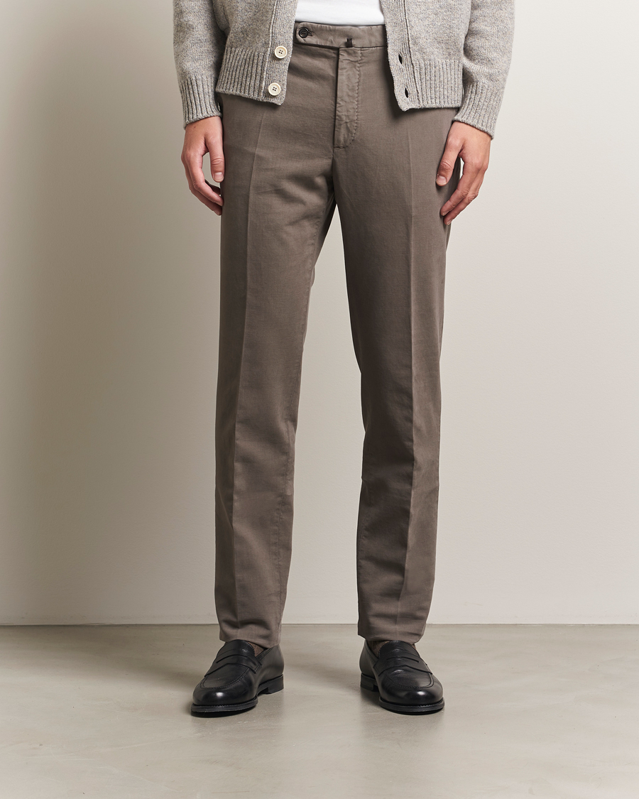 Incotex Regular Fit Cotton Stretch Chinos Grey
