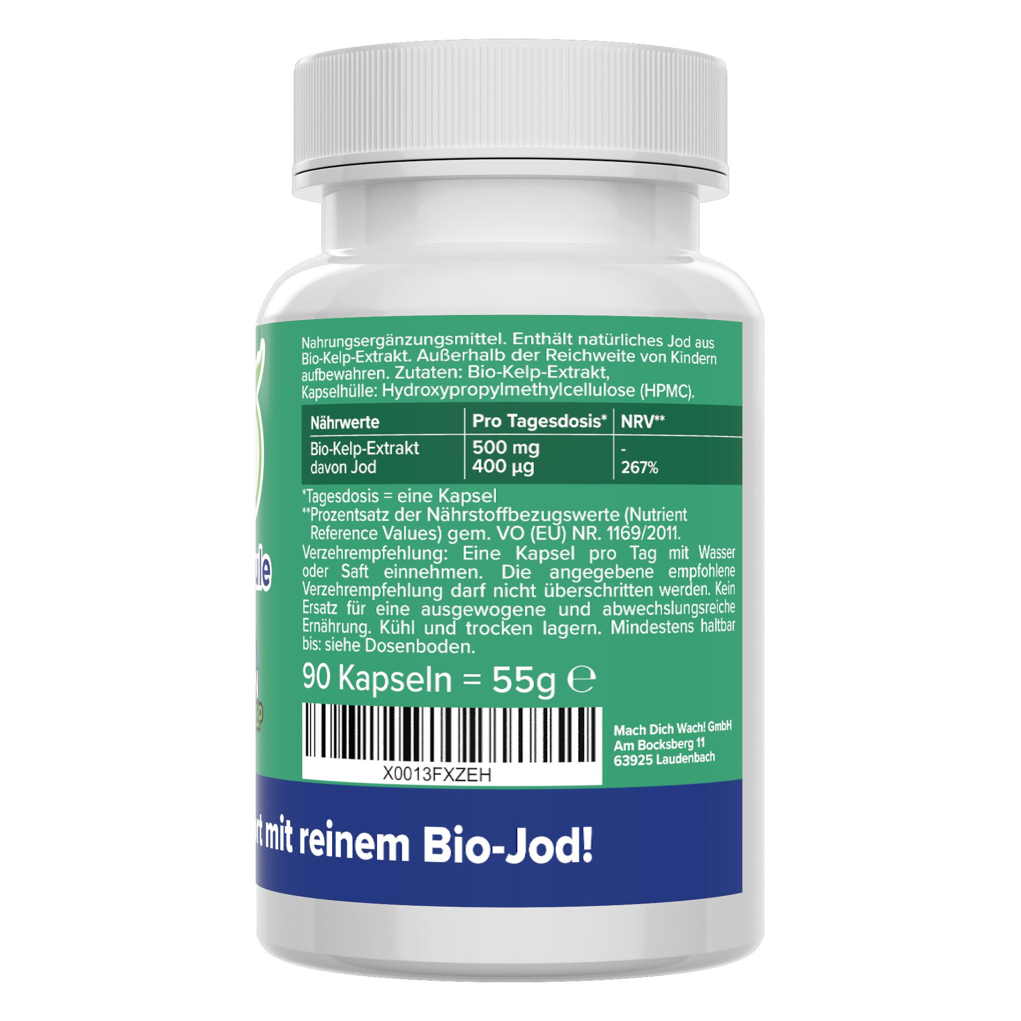Jod Kapseln aus Bio Kelp - Vitamineule®