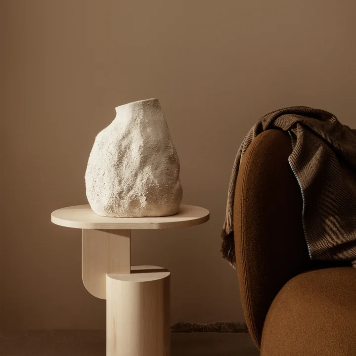 Ferm Living - Vulca Vase, large, off-white stone