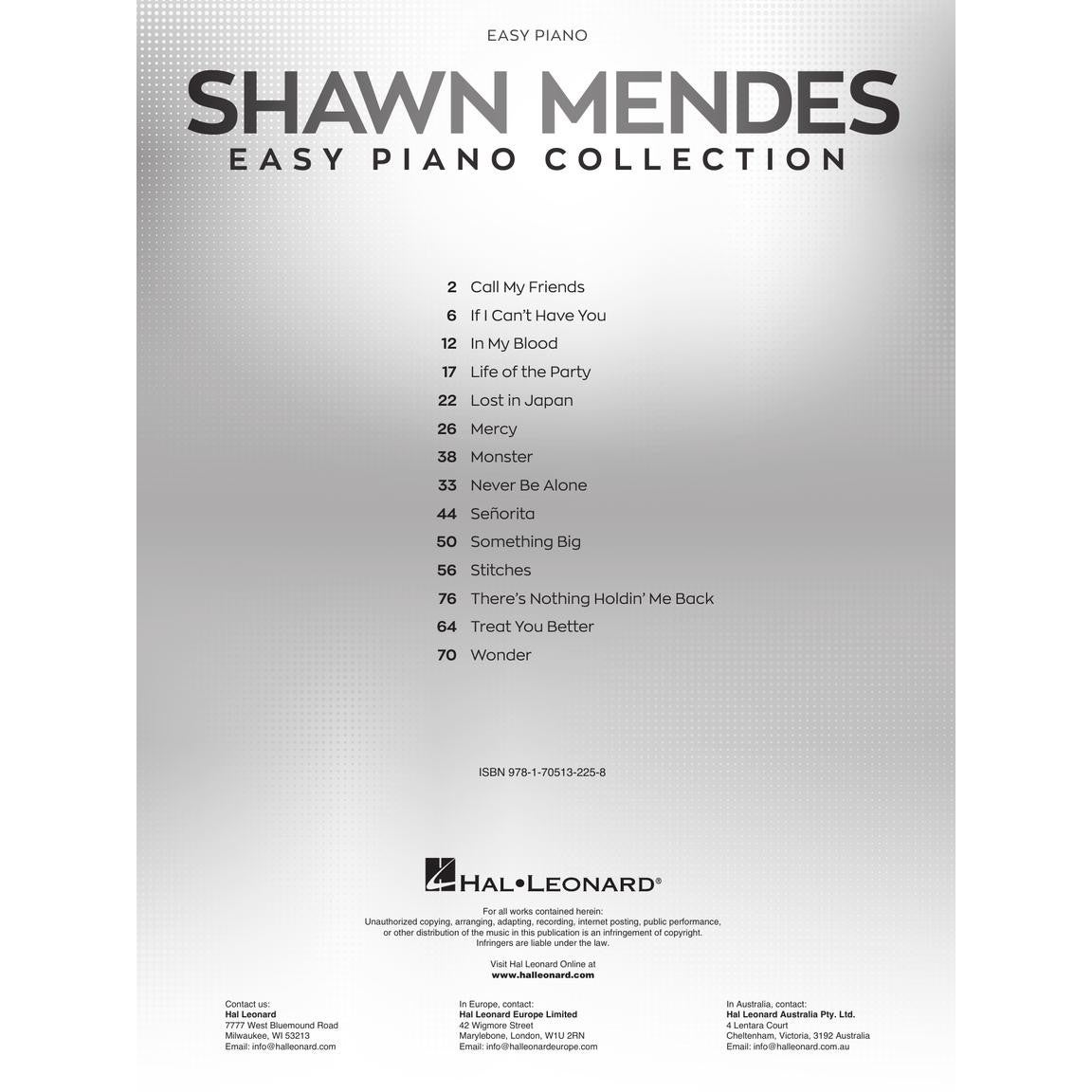Hal Leonard Shawn Mendes Easy Piano Collection songboek voor piano
