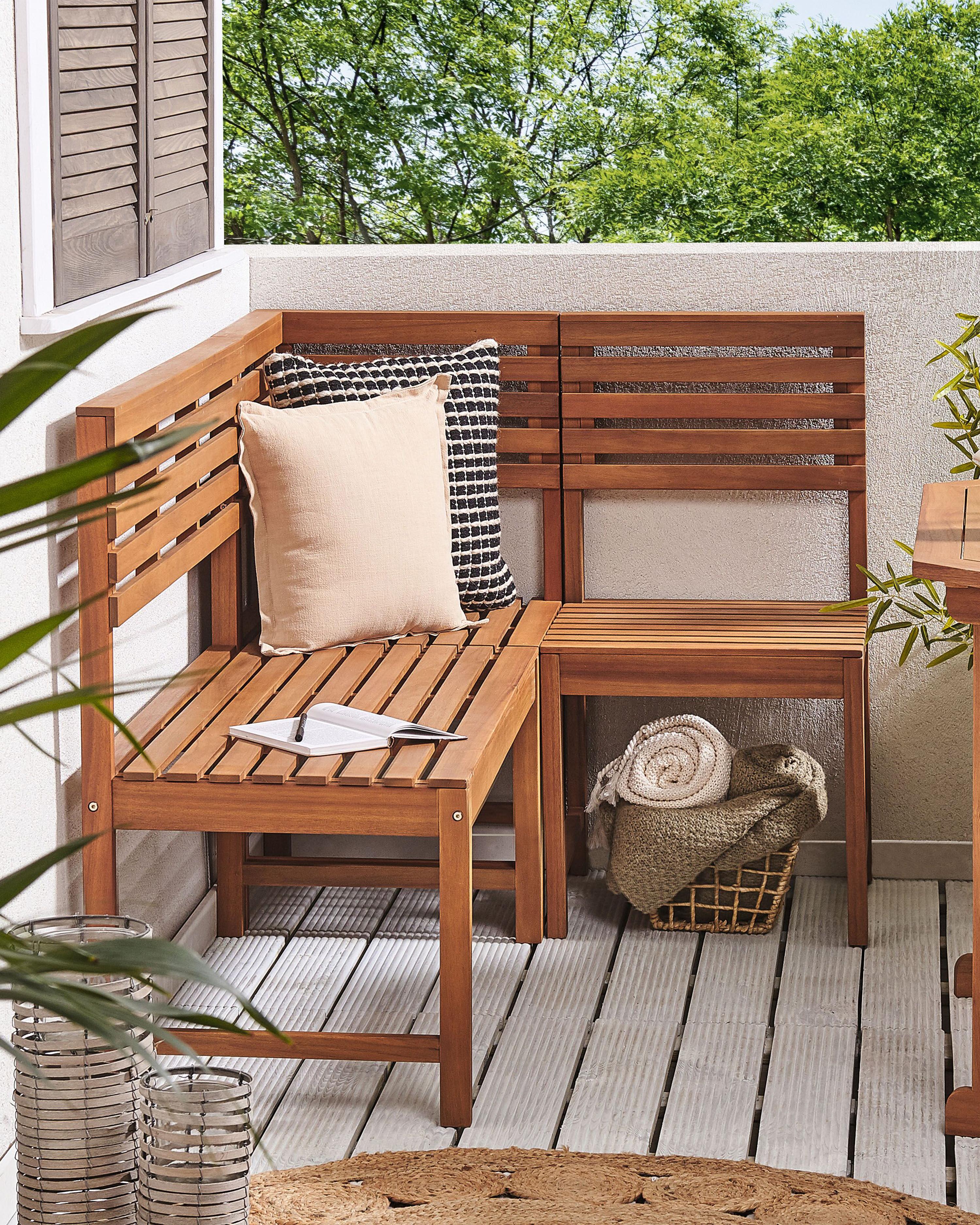 Tuin hoekmodule TREIA Acaciahout Bruin