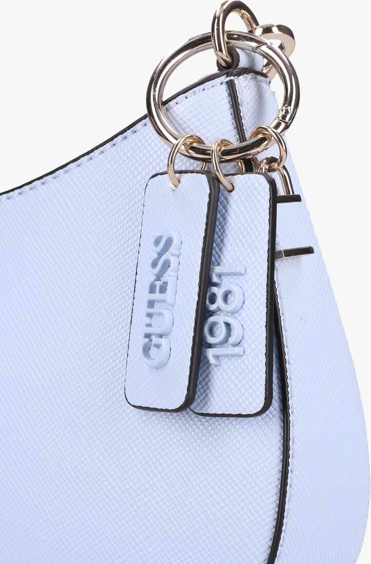 GUESS blauwe guess schoudertas noelle top zip shoulder bag