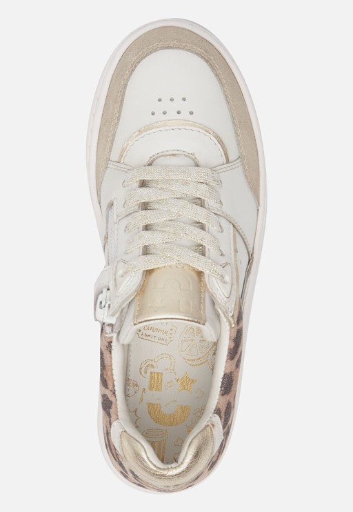 Muyters Retro Sneakers wit Leer