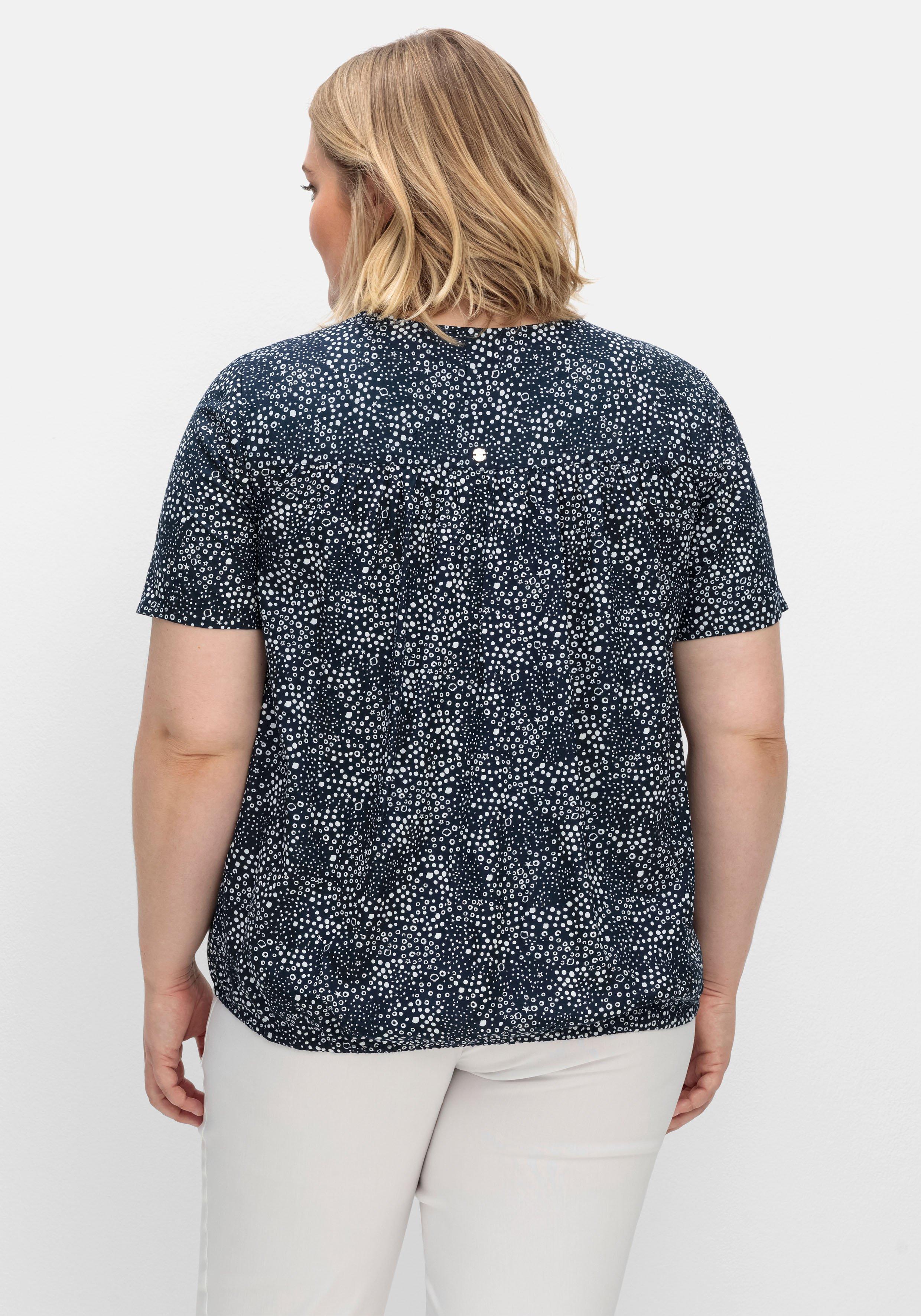 Tunika mit Alloverprint und Saum-Gummibund