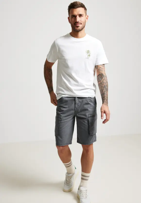 Regular Fit Cargoshorts - steel grey