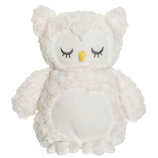 Teddykompaniet Teddy Heaters Ugle, Hvid, 25 cm