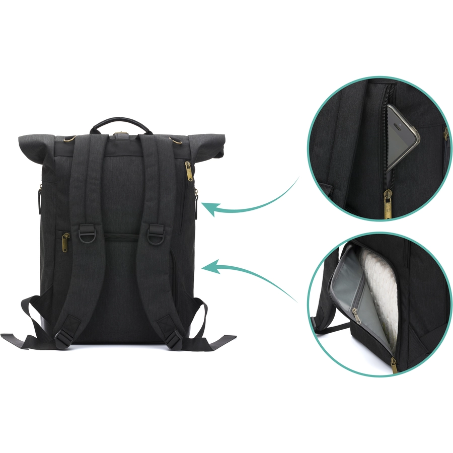 Fillikid Wickelrucksack Rolltop Berlin schwarz