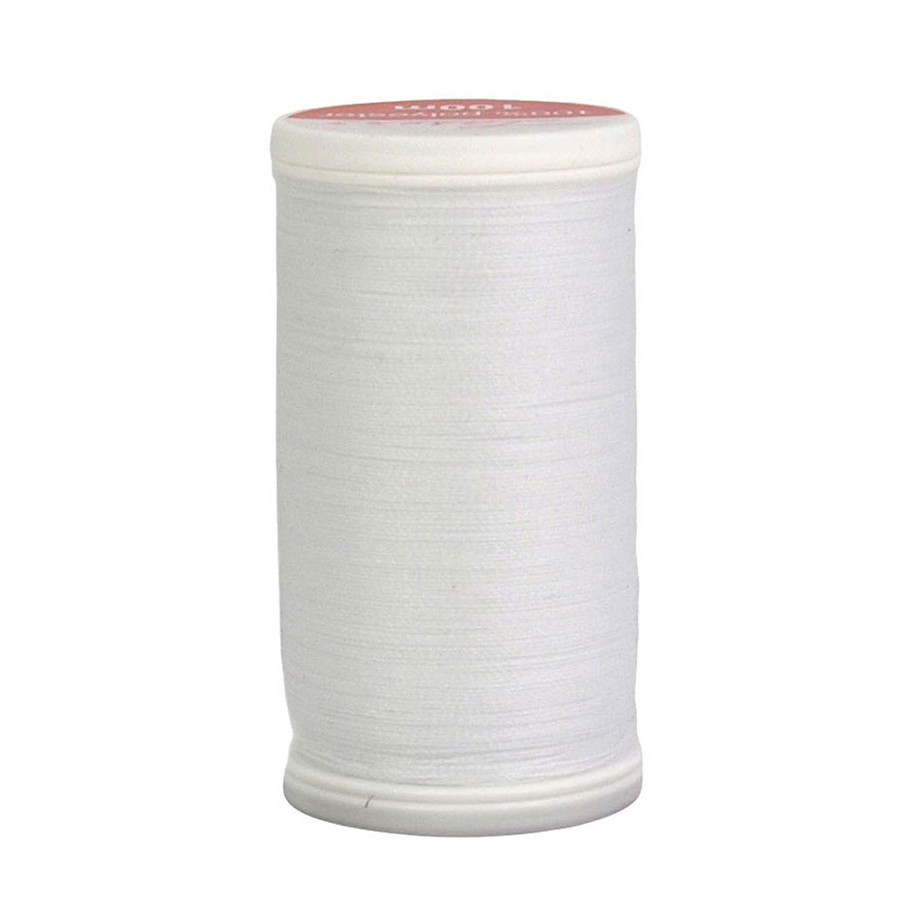 Fil broderie LASER en polyester blanc 100m